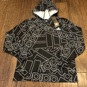 Boys Adidas Logo Lightweight Hoodie Size Medium (10-12) NWT